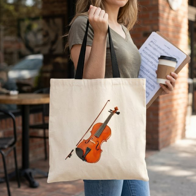 Beautiful Viola Musical Instrument Tote Bag (Creator Uploaded)