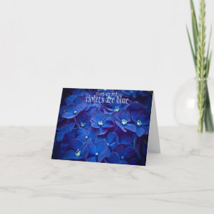Beautiful "Violets are Blue" Birthday Card