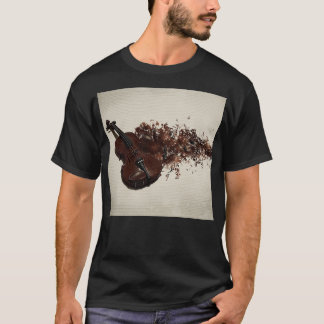 Beautiful violin with music motives T-Shirt