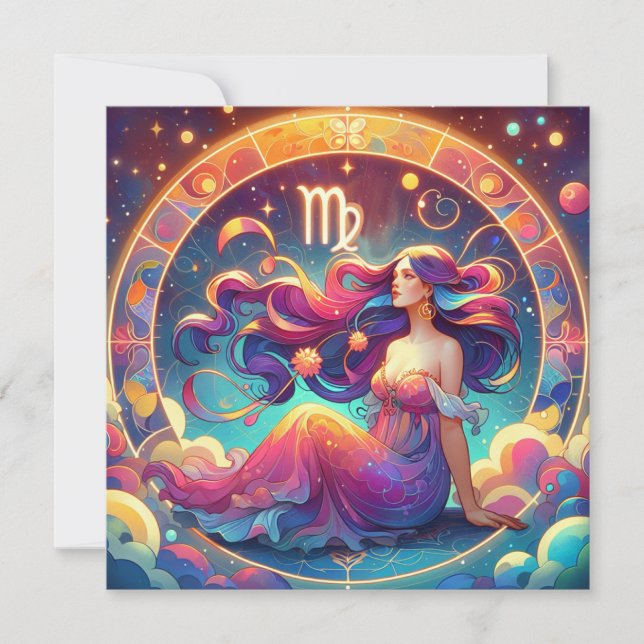 Beautiful Virgo Woman | Horoscope Art (Front)