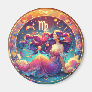 Beautiful Virgo Woman   Horoscope Art Magnet