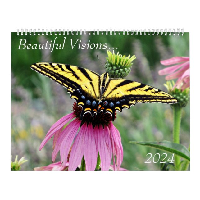 Beautiful Visions Large Wall Calendar 2024 (Cover)