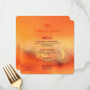 Beautiful vivid Wedding table Menu Pedestal Sign