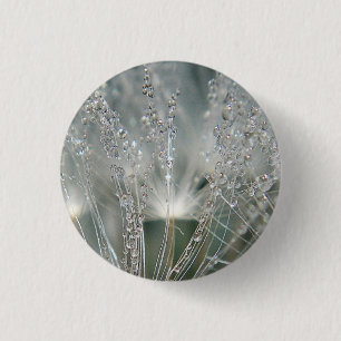 Beautiful water droplets 3 cm round badge