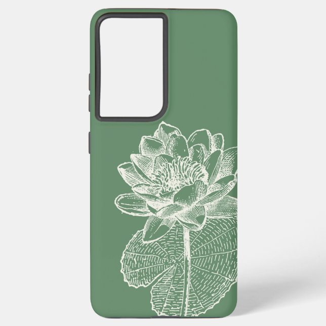 Beautiful Water lilies Flower Design Samsung Galaxy S21 Ultra Case (Back)