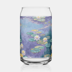 Beautiful Water Lilies Monet Art Can Glass