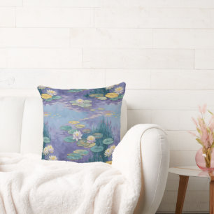 Beautiful Water Lilies Monet Art Cushion