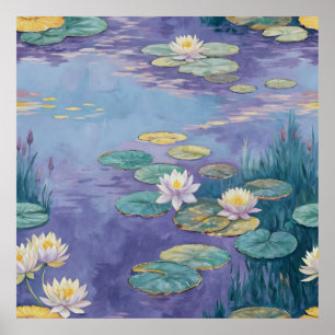 Beautiful Water Lilies Monet Art Poster