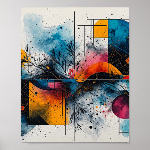 Beautiful Water paint with floating Poster