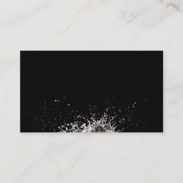 Beautiful water splash business card (Front)