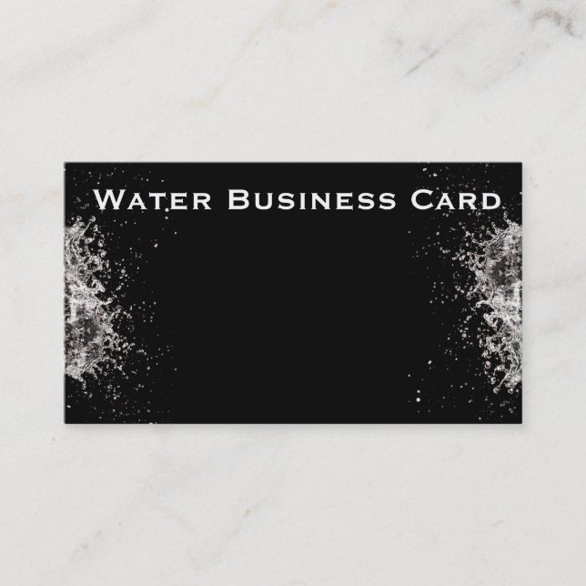Beautiful water splash business card (Front)