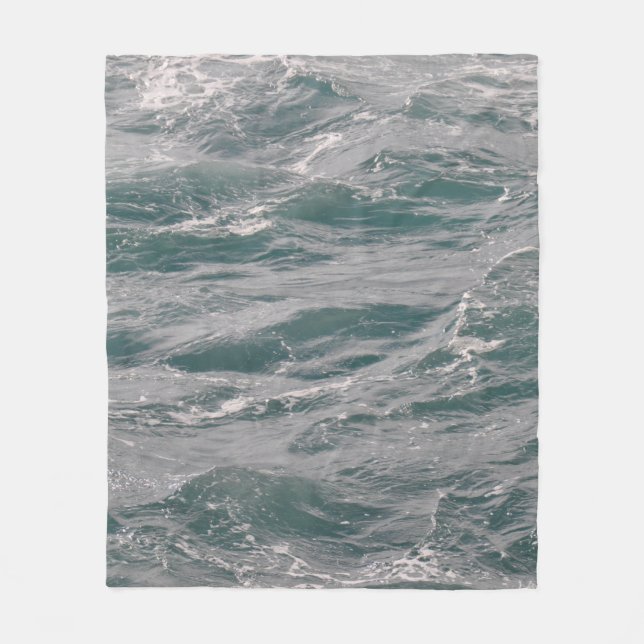 beautiful water surface abstract, aerial, aqua, ba fleece blanket (Front)
