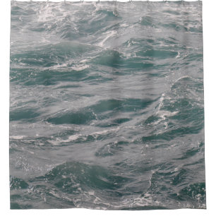 beautiful water surface abstract, aerial, aqua, ba shower curtain