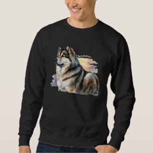 Beautiful Watercolor Alaskan Malamute Portrait Sweatshirt