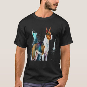 Beautiful Watercolor Basenji Portrait T-Shirt