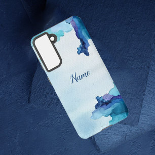 Beautiful Watercolor Blue and Cyan Phone Case