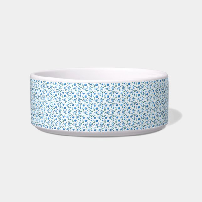 Beautiful Watercolor Blue cornflowers Bowl (Front)