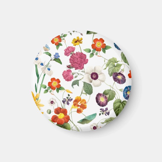 Beautiful Watercolor Botanical Magnet (Front)