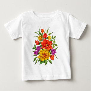 Beautiful Watercolor Bouquet Of Flowers-34123 Baby T-Shirt