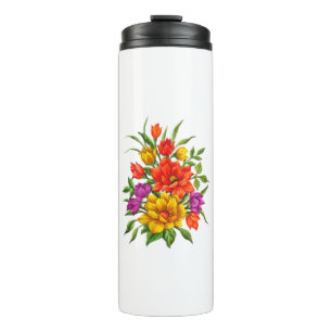 Beautiful Watercolor Bouquet Of Flowers-34123 Thermal Tumbler