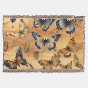 Beautiful Watercolor Butterflies  Throw Blanket