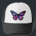 Beautiful Watercolor Butterfly Art Purple Trucker Hat<br><div class="desc">Beautiful watercolor monarch inspired butterfly! Add your own text.

Let me know if you'd like something custom made. 

If you buy it,  thank you! Be sure to share a pic on Instagram of it in action and tag me @shoshannahscribbles :)</div>