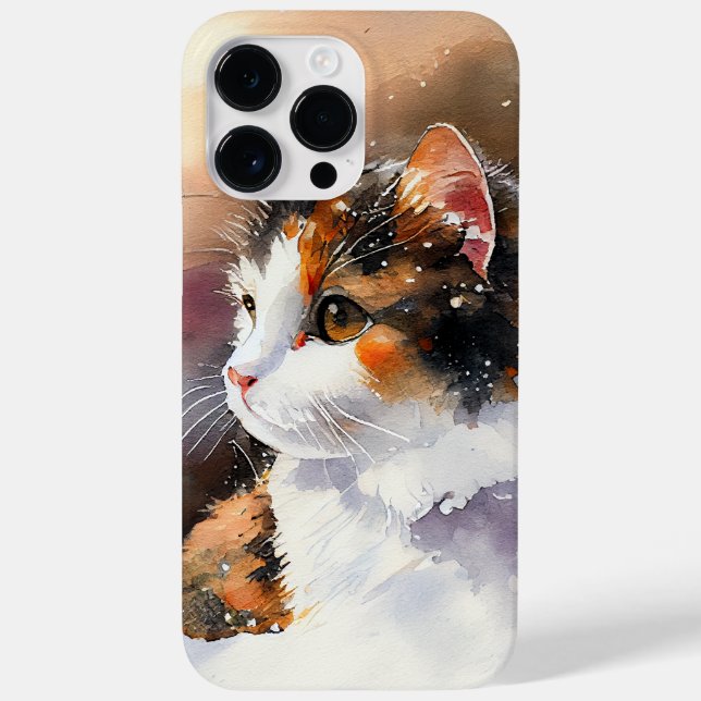 BEAUTIFUL WATERCOLOR CALICO CAT  Case-Mate iPhone CASE (Back)
