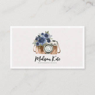 Beautiful Watercolor Camera Business Cards