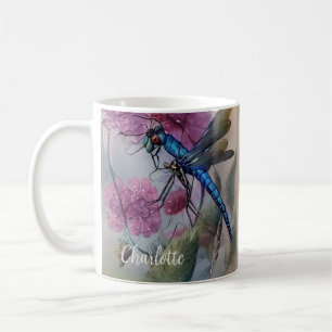 Beautiful Watercolor Dragonfly, Coffee Mug