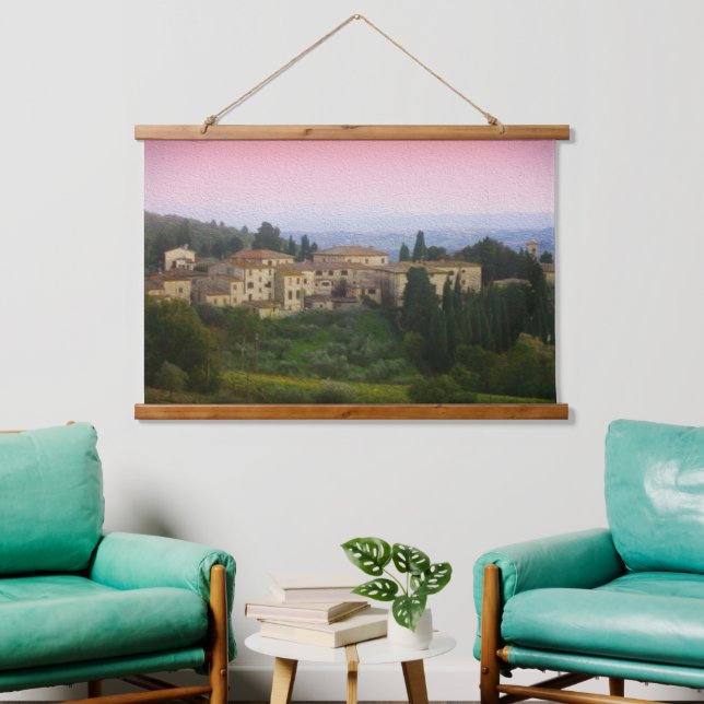Beautiful Watercolor Effect Tuscany Italy  Hanging Tapestry (Living Room)