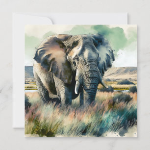 Beautiful Watercolor Elephant