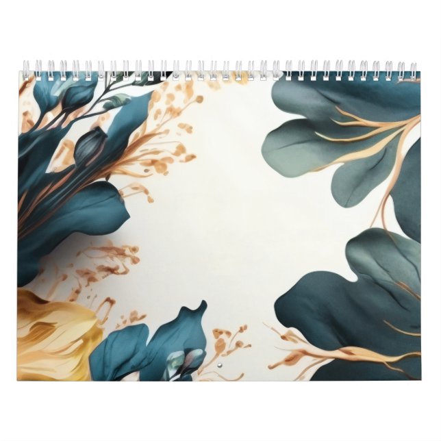 Beautiful watercolor floral calendar (Cover)