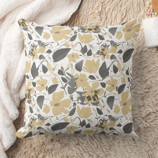 Beautiful Watercolor Floral  Clematis Flowers Cushion (Blanket)