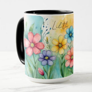 Beautiful Watercolor Floral Coffee Mug