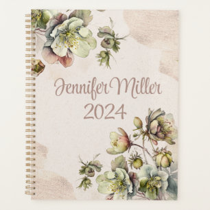 Beautiful watercolor floral design planner