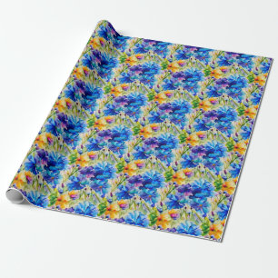 Beautiful watercolor. Floral garden Wrapping Paper