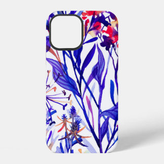 Beautiful watercolor floral seamless pattern iPhone 12 case
