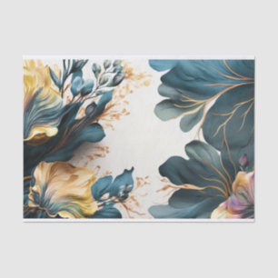 Beautiful watercolor floral tissue paper