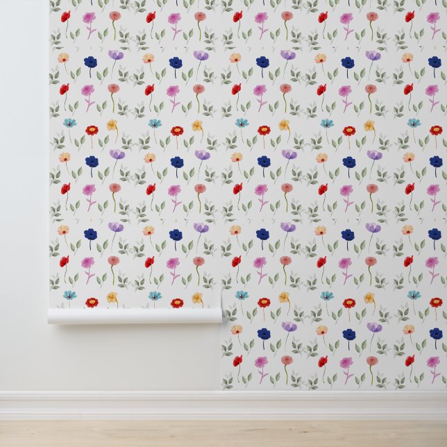 Beautiful Watercolor Floral Wallpaper (Application)