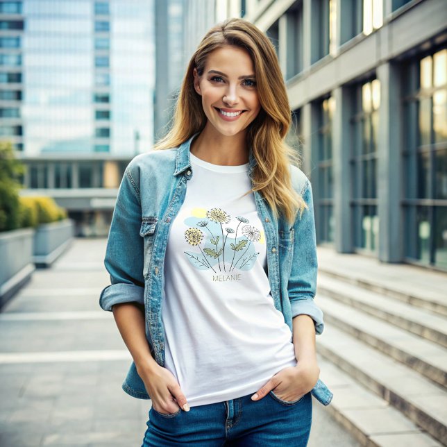 Beautiful Watercolor flower Botanical Garden Tri-Blend Shirt (Creator Uploaded)