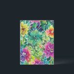 Beautiful Watercolor Flower Pattern Postcard<br><div class="desc">Beautiful multicolored watercolor flower pattern</div>