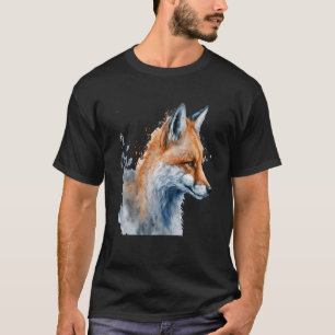 Beautiful Watercolor Fox Portrait T-Shirt