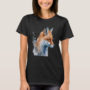 Beautiful Watercolor Fox Portrait T-Shirt