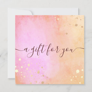 Beautiful Watercolor Gift Certificate