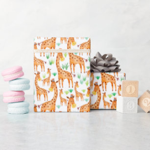Beautiful Watercolor Giraffe Baby or Kids Wrapping Paper