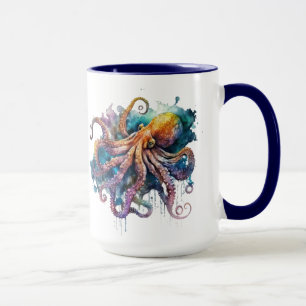 Beautiful Watercolor Octopus  Mug