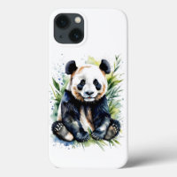 Beautiful Watercolor Panda Bear