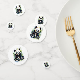 Beautiful Watercolor Panda Bear  Confetti