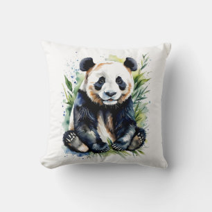 Beautiful Watercolor Panda Bear Cushion