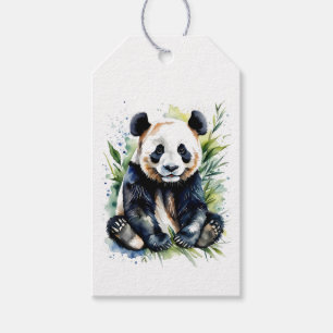 Beautiful Watercolor Panda Bear  Gift Tags